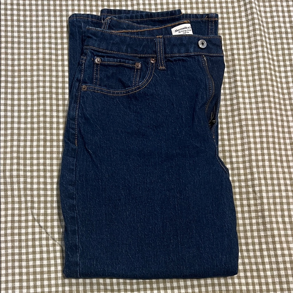 Abercrombie curve love high rise vintage straight jeans